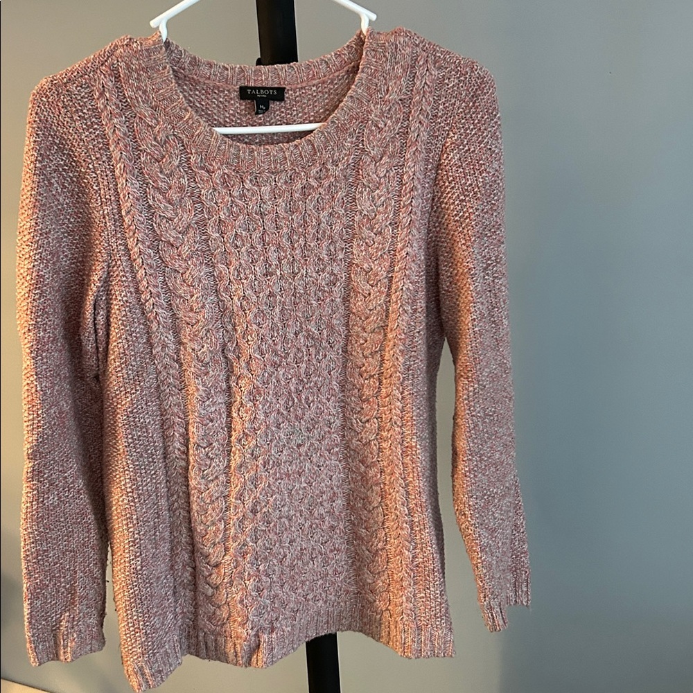 Talbots Sweater Womens Small Petite Purple Long Sleeve